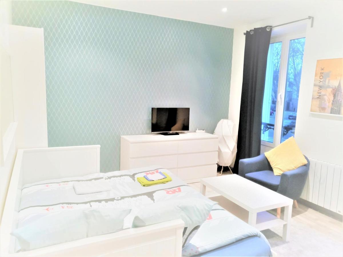 Appartement Proche Centre Ville, Gare Et Autoroute 믈룅 외부 사진